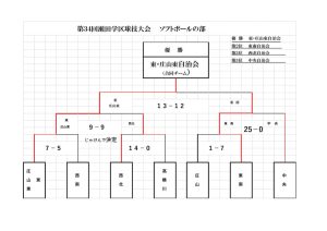 第３４回球技大会ソフトボールの部成績表のサムネイル